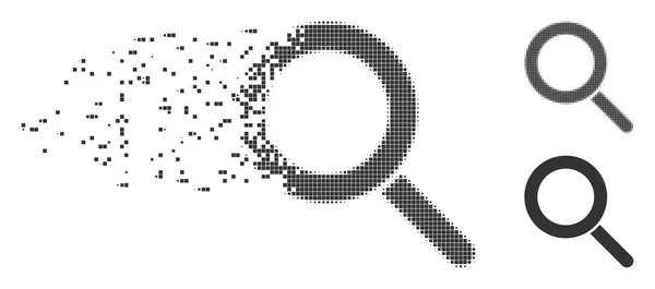 Dissolvendo o meio-tom do pixel localize o ícone — Vetor de Stock