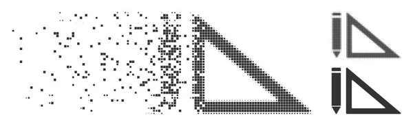 사라지는 픽셀 하프톤 프로젝트 디자인 아이콘 — 스톡 벡터