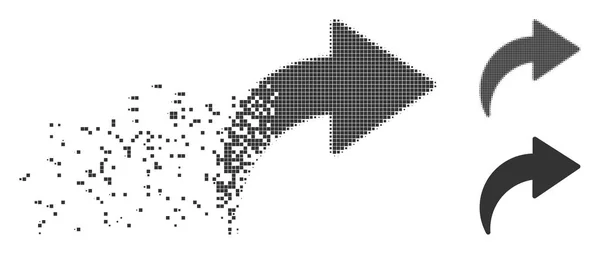 Bewegliches Pixel-Halbton-Redo-Symbol — Stockvektor