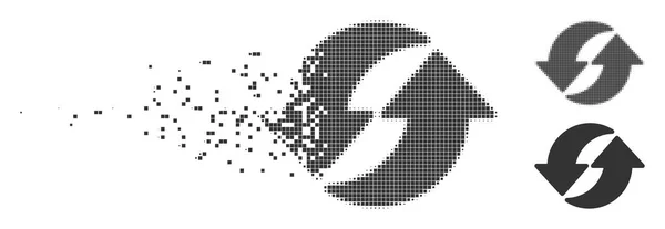 Přesun ikonu obnovení polotónů Pixel — Stockový vektor