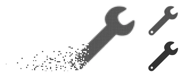 Σκόνη Pixel απόχρωσης του γκρι εικονίδιο του κλειδιού — Διανυσματικό Αρχείο