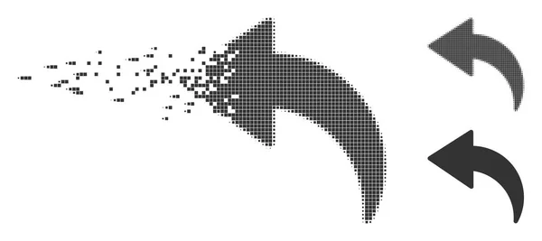 Verschieben des Pixel-Halbton-Symbols rückgängig machen — Stockvektor
