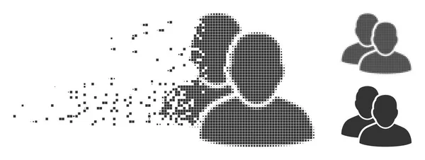 灰尘像素半色调用户图标 — 图库矢量图片