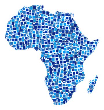Afrika harita kompozisyon kareler