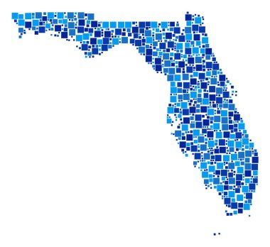 Florida harita mozaik piksel