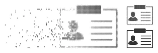 Icône d'insigne de demi-teinte de pixel cassé — Image vectorielle