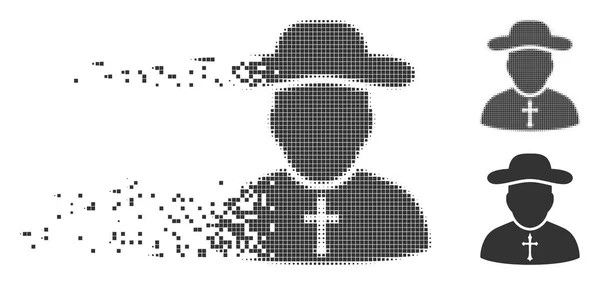 Feloldja a Pixel félárnyék pap ikon — Stock Vector