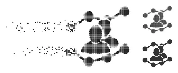 Pixel endommagé Halftone Tendances de l'audience Icône — Image vectorielle