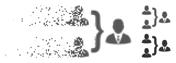 移动像素半色调用户联合图标 — 图库矢量图片
