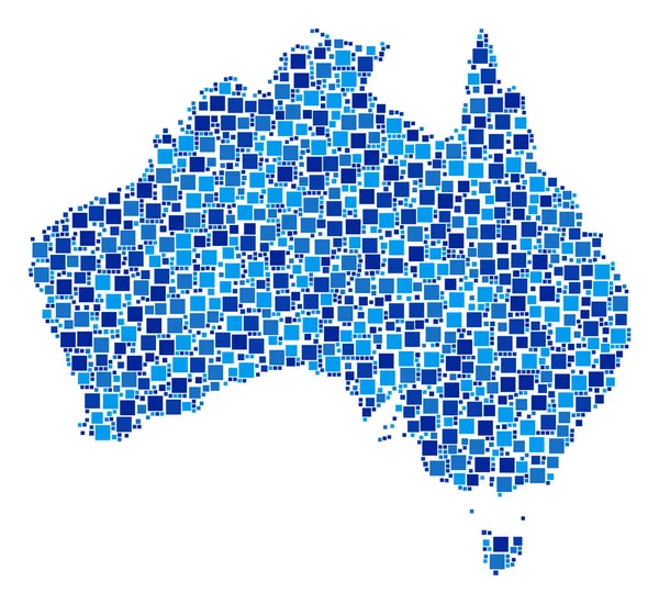 Australie Carte Composition des Pixels — Image vectorielle