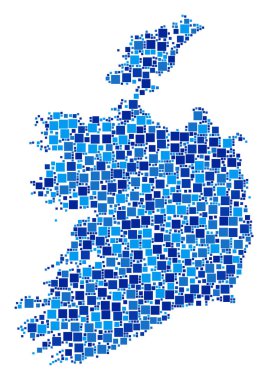 İrlanda Cumhuriyeti harita kompozisyon kareler