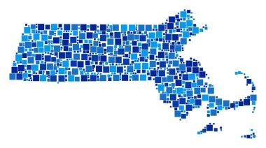 Massachusetts eyalet harita kolaj piksel