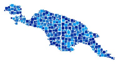 Yeni Gine ülkeler harita mozaik piksel