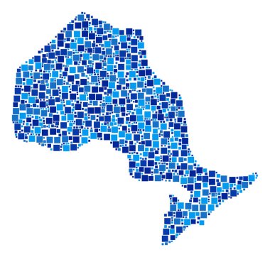 Ontario Eyaleti harita kolaj piksel