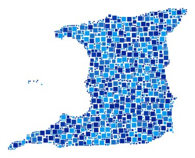 Trinidad ada harita kompozisyon kareler