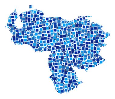Venezuela Haritası mozaik kareler