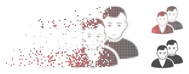 Kaybolan piksel yarı ton Kullanıcı simgesi