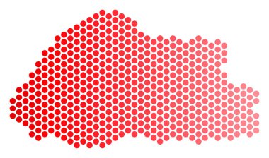 Kırmızı nokta Bhutan Haritası