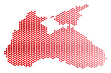 Kırmızı nokta Karadeniz harita