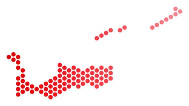 Cayman Adaları Harita kırmızı noktalı