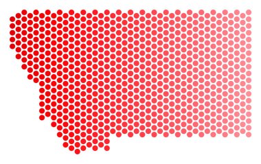 Kırmızı nokta Montana Eyaleti harita