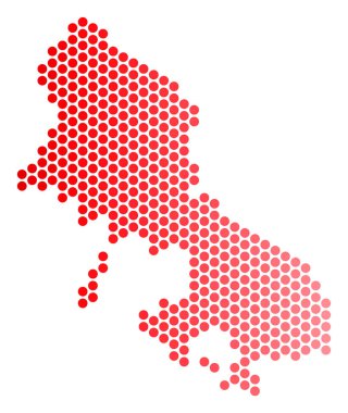 Kırmızı nokta Skyros Yunan Adası Haritası