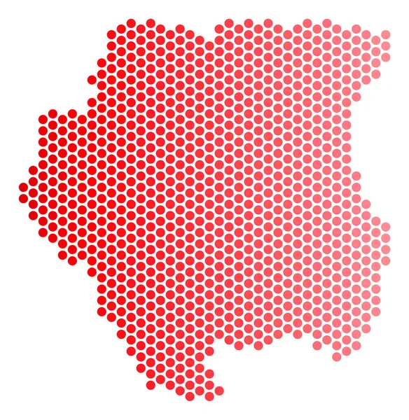 Red Dot Surinam mapa — Stockový vektor
