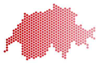 Kırmızı noktalı Swissland harita