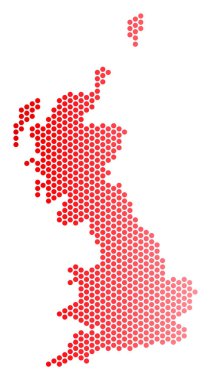 Kırmızı nokta İngiltere harita