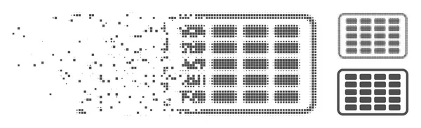 Bewegliches Pixel-Halbton-Verhütungsmittel Blister-Symbol — Stockvektor