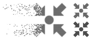 Hasarlı piksel yarı ton toplantı noktası simgesi