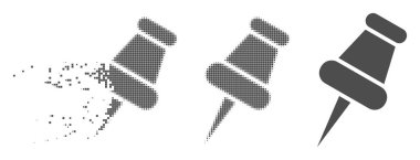 Piksel yarı ton Pin simgesi zarar