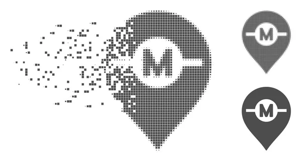 Komponenta piksela rastra silnika Marker ikony — Wektor stockowy