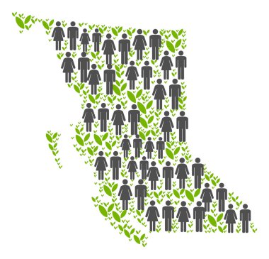 Nüfus British Columbia eyaletinde harita