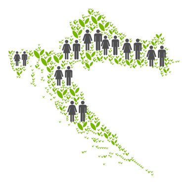 Nüfus Hırvatistan haritası