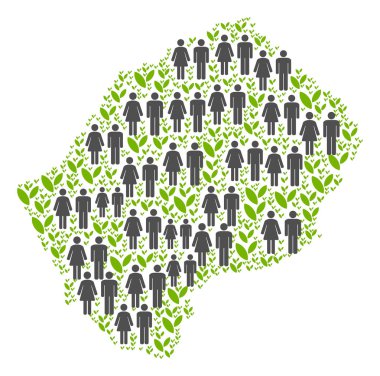 İnsanlar Lesoto Haritası