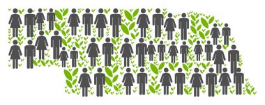 Demografik Nebraska eyalet harita