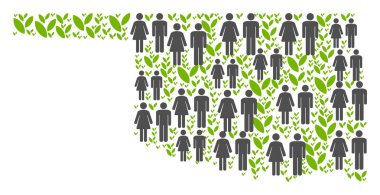 İnsanlar Oklahoma eyalet harita