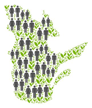 İnsanlar Quebec eyaleti harita