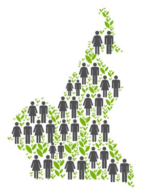 Nüfus Afrika Kamerun Haritası