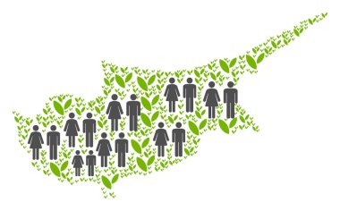 İnsanlar Kıbrıs ada Haritası