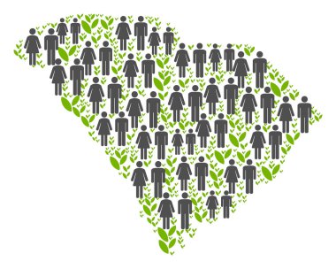 Nüfus Güney Carolina eyalet harita