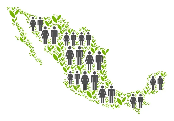 Ambiente Messico mappa — Vettoriale Stock