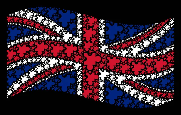 Acenando padrão de bandeira da Grã-Bretanha de itens de Plugin —  Vetores de Stock