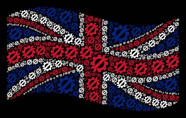 İngiltere bayrak kolaj servis araçları maddelerinin sallayarak