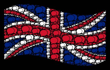 İngiltere bayrak mozaik Forum sohbet öğelerin sallayarak