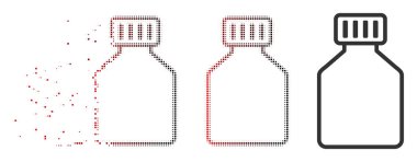 Rendelenmiş piksel noktalı resim Phial simgesi