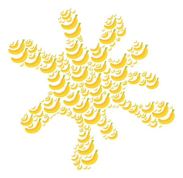 Forma de punto de iconos de plátano — Vector de stock
