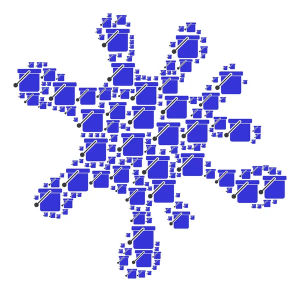 バケツ アイコンのスプラッシュ図 — ストックベクタ