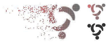 Kırık piksel yarı ton topluluk simgesi